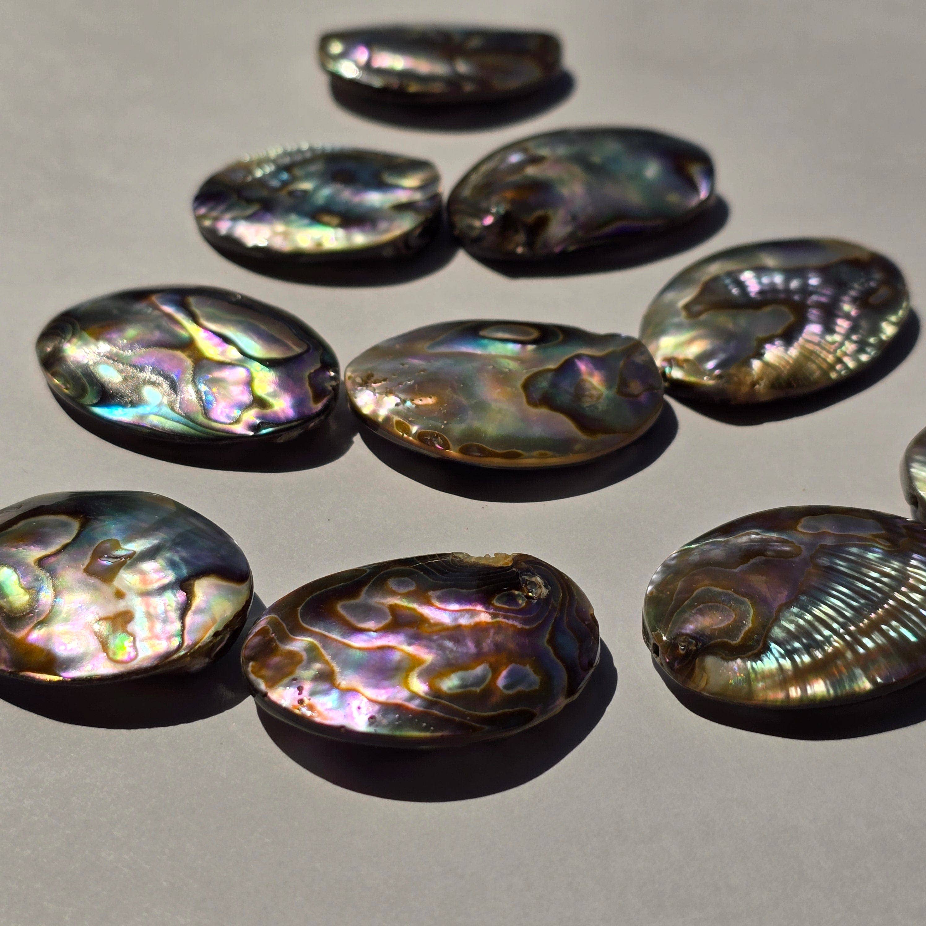 Rock Paradise - Wholesale Beads - Abalone Shell Oval Bead - Side Drilled2