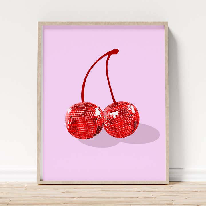 Disco Cherries Art Print for wholesale by HoldThatPunch