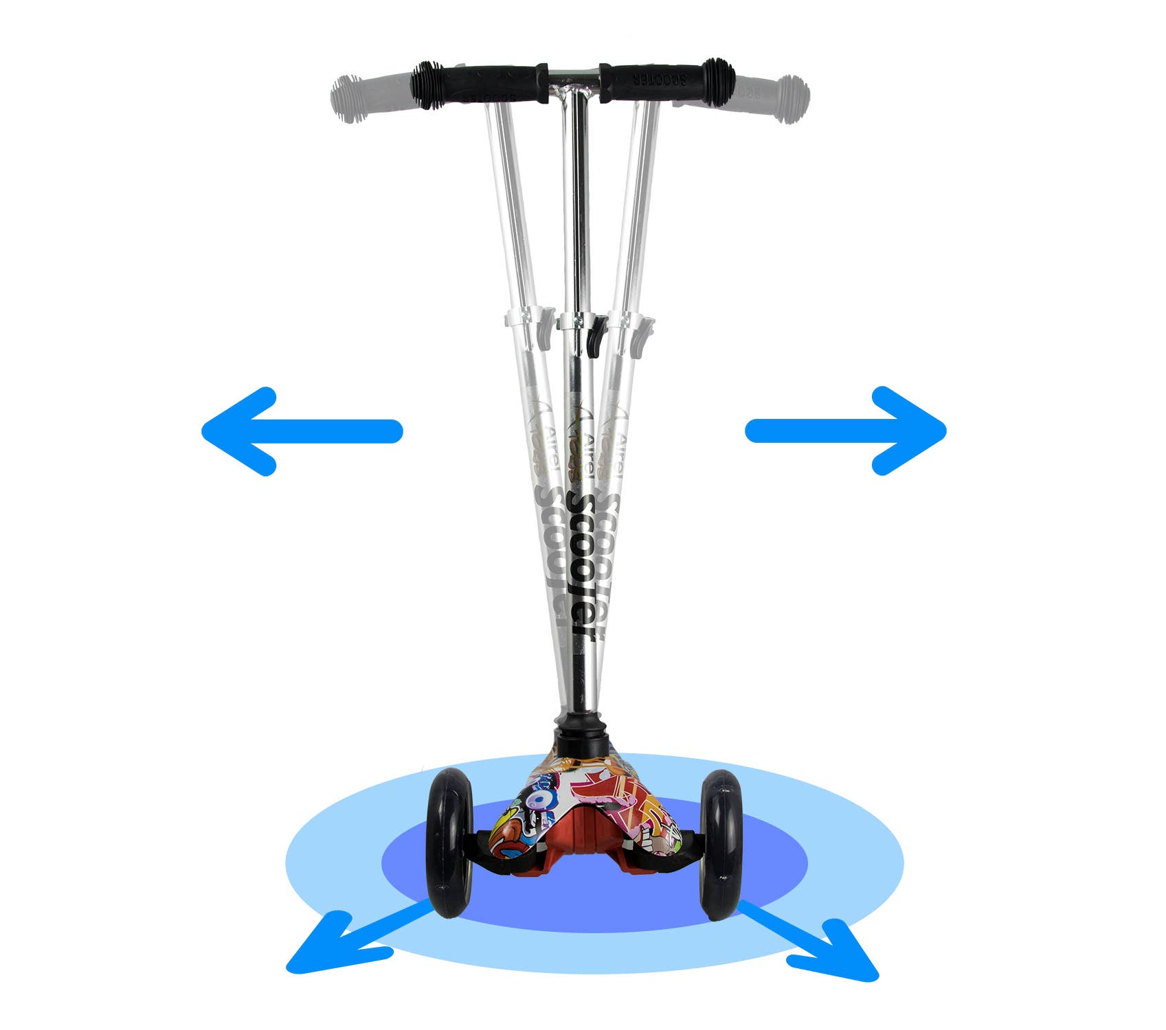 Airel - Wholesale Bike/Scooter - Kids - Airel 3 in 1 Multicolor Scooter Rigid and safe2