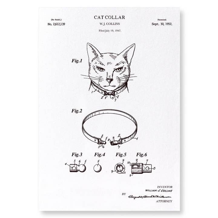 PATENT PÅ KATTKRAGE (1952): Konsttryck för wholesale av Ezen Trade