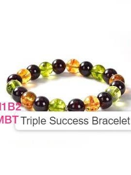 Bracelet en pierres précieuses (pierres précieuses citrine, péridot, onyx noir) pour la vente par jiomind