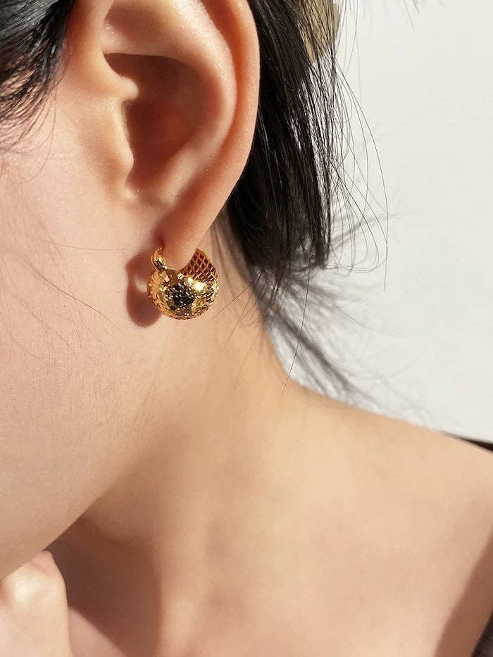 LanLivia - Vendita all'ingrosso Orecchini a bottone - Orecchini a Sfera di Ghiaccio Scintillante-Oro e Argento3