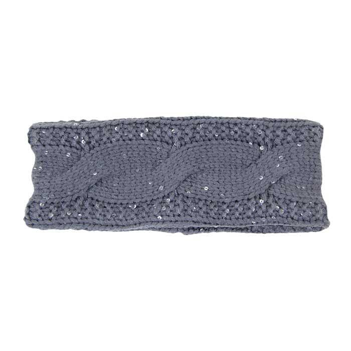 Diadema de punto suave con lentejuelas pequeñas retorcidas para venta al por mayor de Shopping2help
