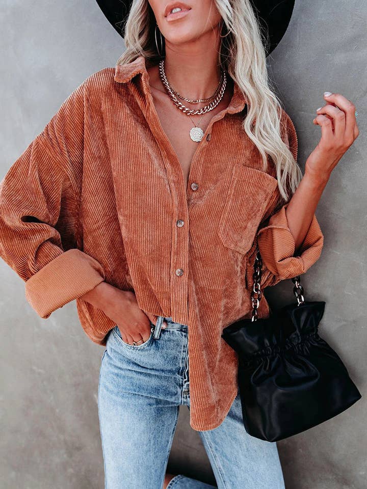 Hipster Row - Wholesale Shirt Jacket/Shacket - Women's - Jacey Corduroy Shacket | S-XL1