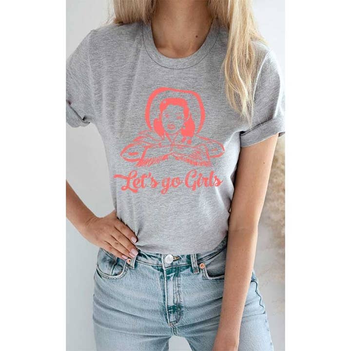 Camiseta vintage con estampado western Lets Go para niñas para venta al por mayor de Select Apparel