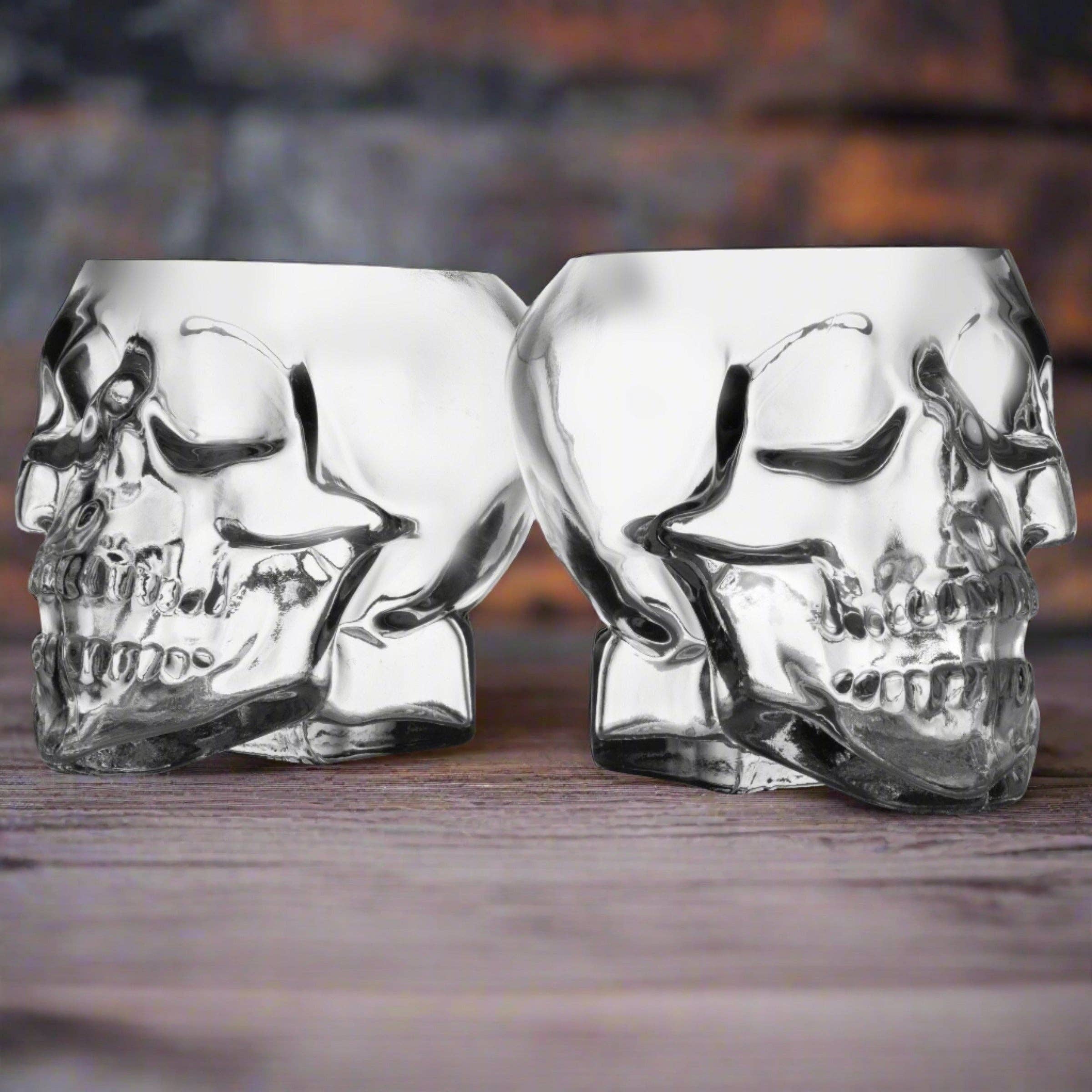 Godinger - Wholesale Cocktail/Liquor Glass - Grinning Skull Double Old Fashion Glass, Set of 21