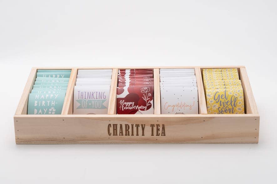 Gamme Occasions Positiviteas™, 100 sachets de thé en portion individuelle pour la vente par Charity Tea