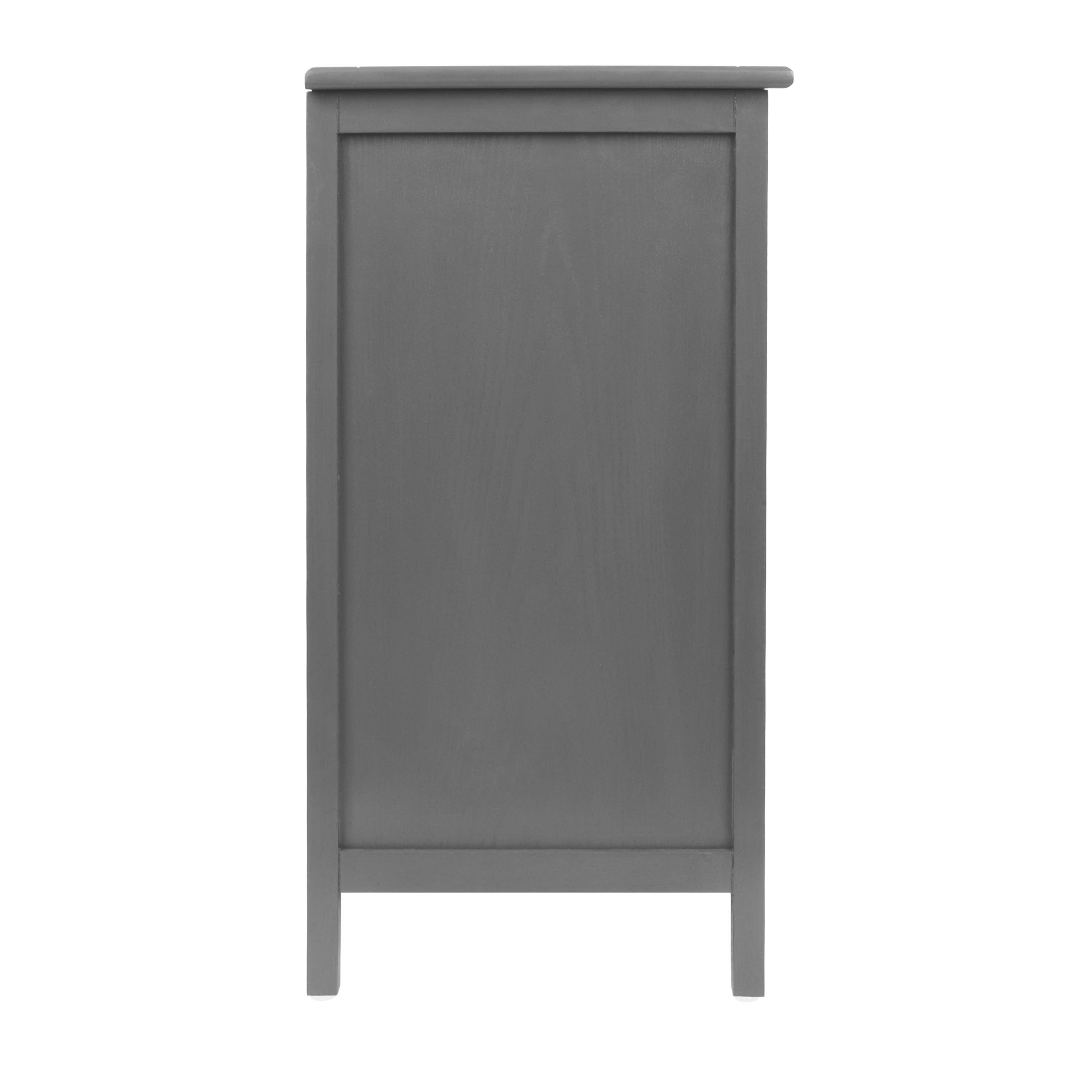 39F Inc. - Wholesale Cabinet - Gray 3-Drawer Cabinet with Natural Rattan Fronts9