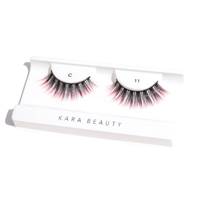 Kara Beauty - Wholesale False/Fake Eyelashes - RED OMBRE Colored FABULASHES 3D Faux Mink False Eyelashes
