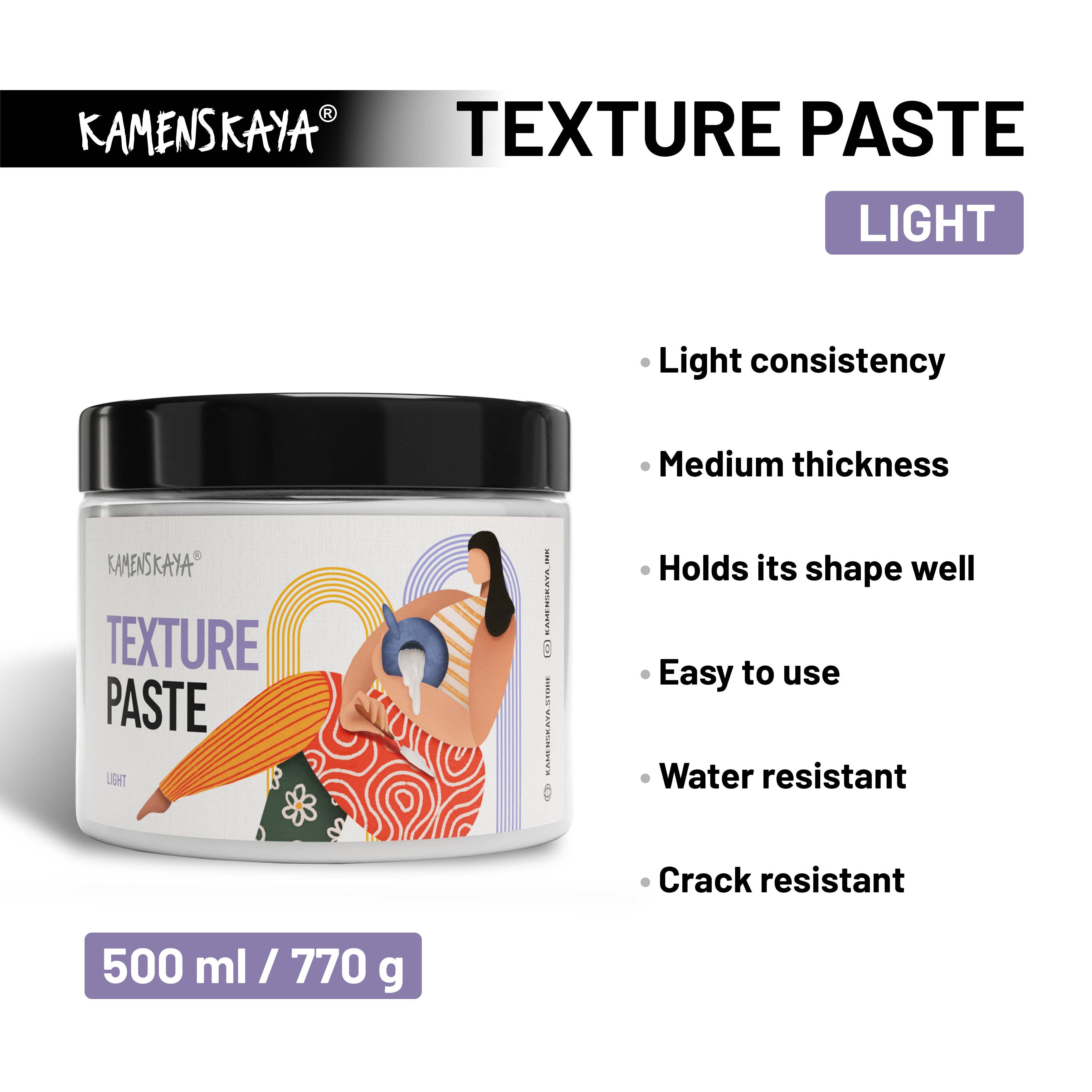 KAMENSKAYA - Wholesale Art Texture Paste/Gesso - Texture paste (Light)2