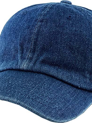 Kids Baseball Cap (Dark Denim Ages 6-9) for wholesale by Funky Junque