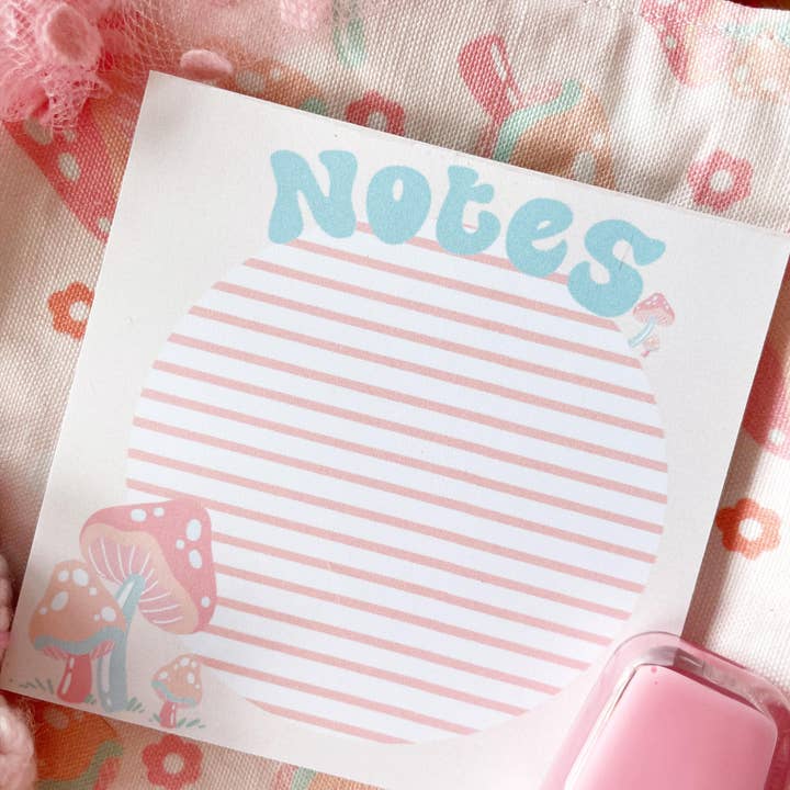 4x4 Mushroom Notes Notepad for wholesale by Live Sweet