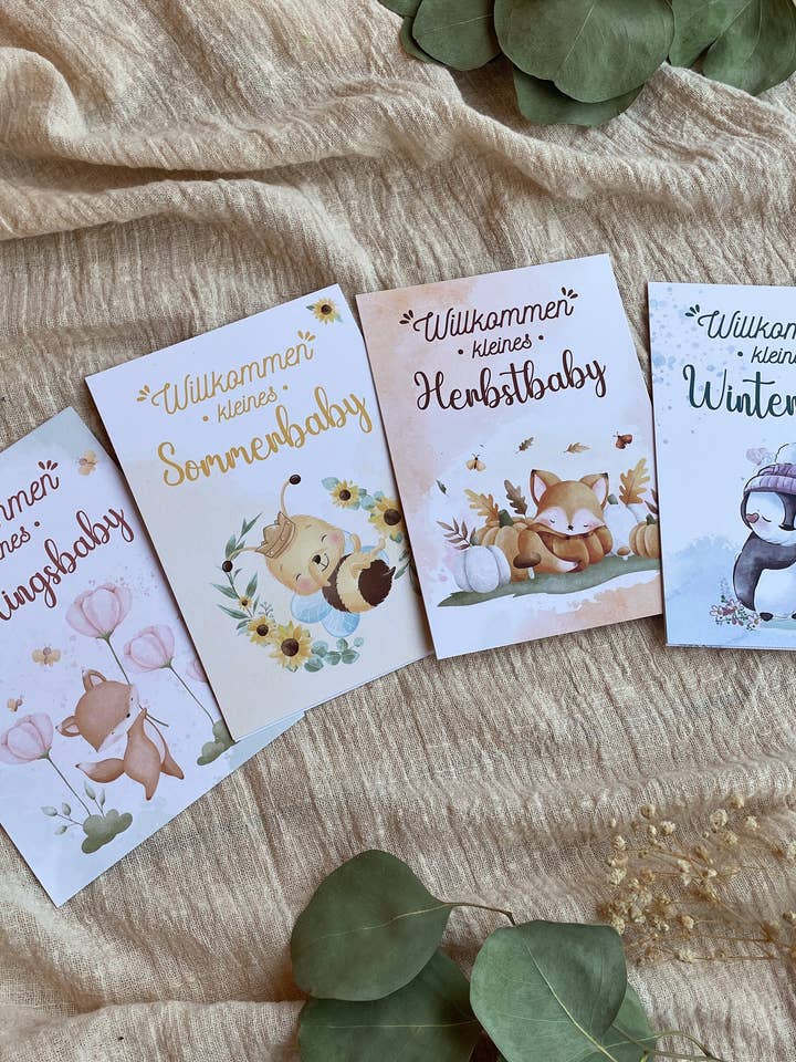 Birth postcard for wholesale by Lothi