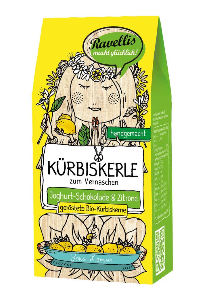 Ravellis - Wholesale Chocolate Covered Sweets - Roasted Organic Pumpkin Seeds - Yogurt Chocolate & Lemon0