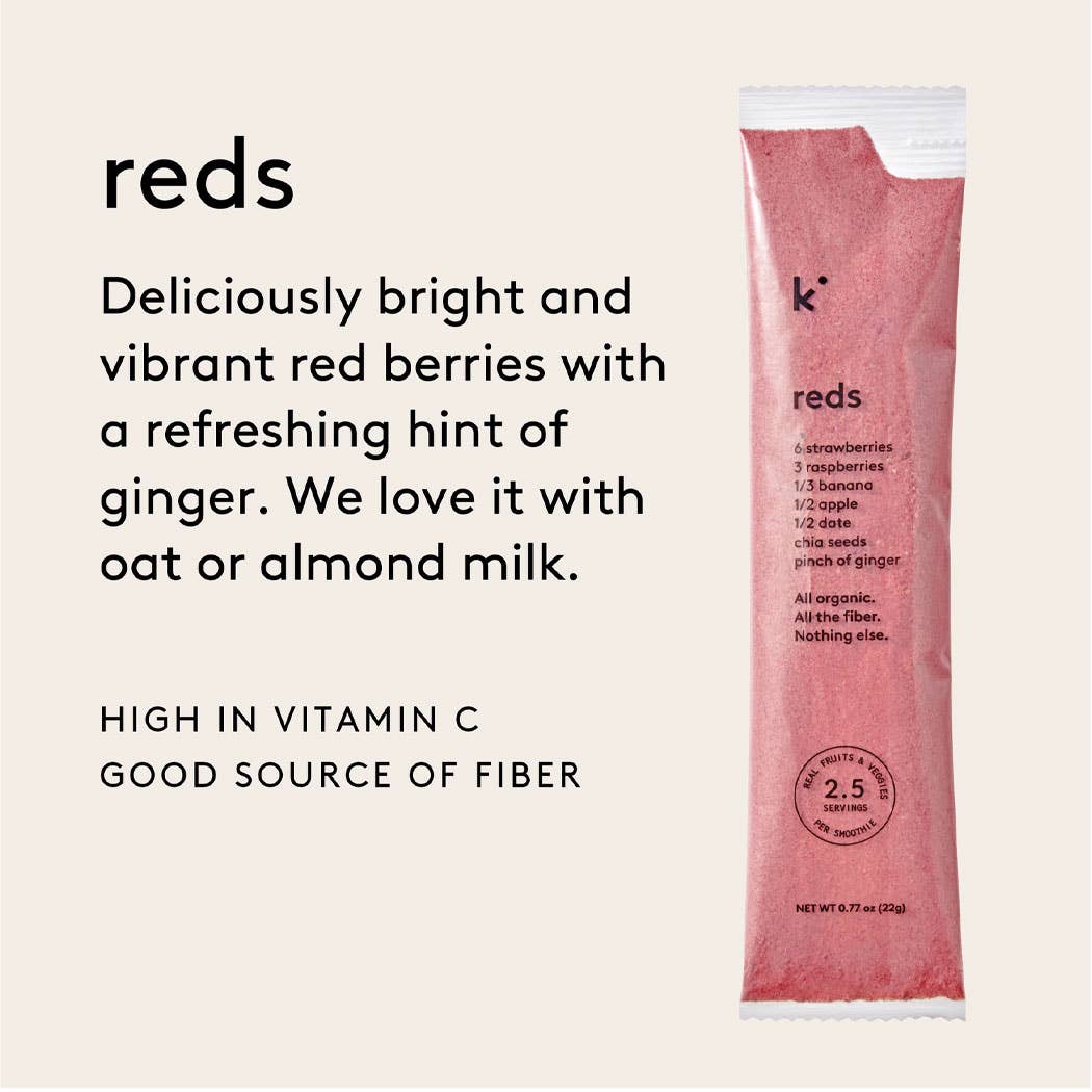 kencko - Wholesale Powdered Health Drink - Reds Organic Fruit & Veggie Smoothie Mix (4 smoothies)3