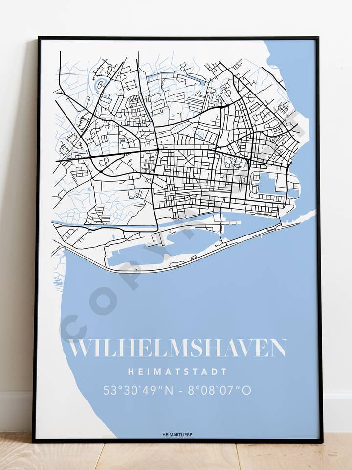 IMPRIMIR - MAPA WILHELMSHAVEN para venta al por mayor de HEIMARTLIEBE®