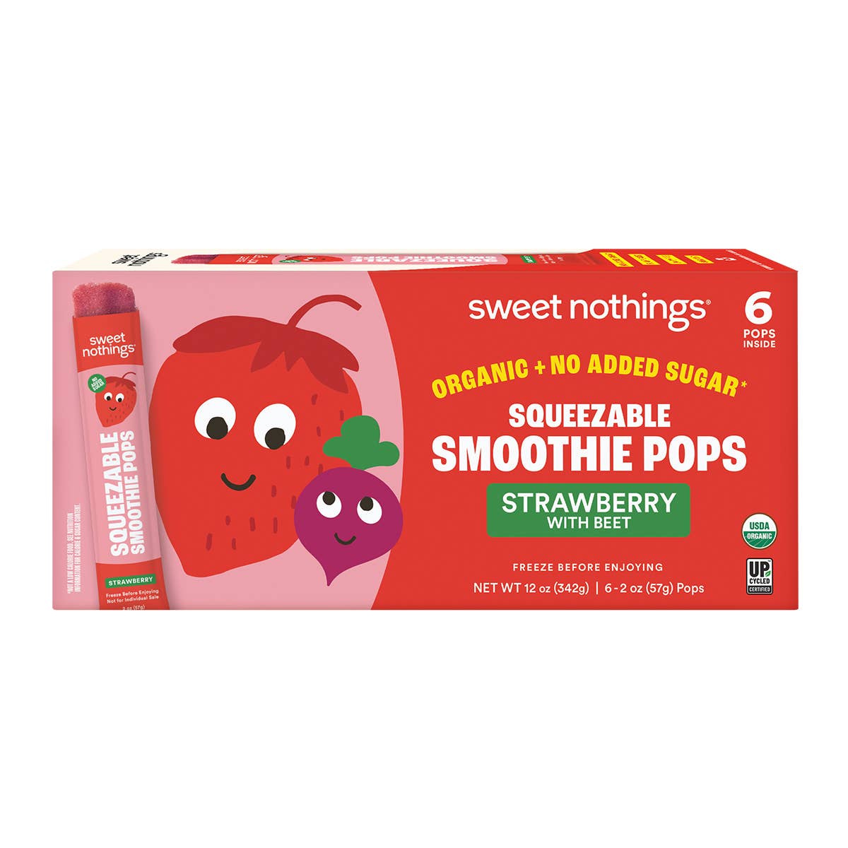 Sweet Nothings - Wholesale Fruit Snacks - Strawberry Beet Squeezable Smoothie Pops - Freeze At Home8