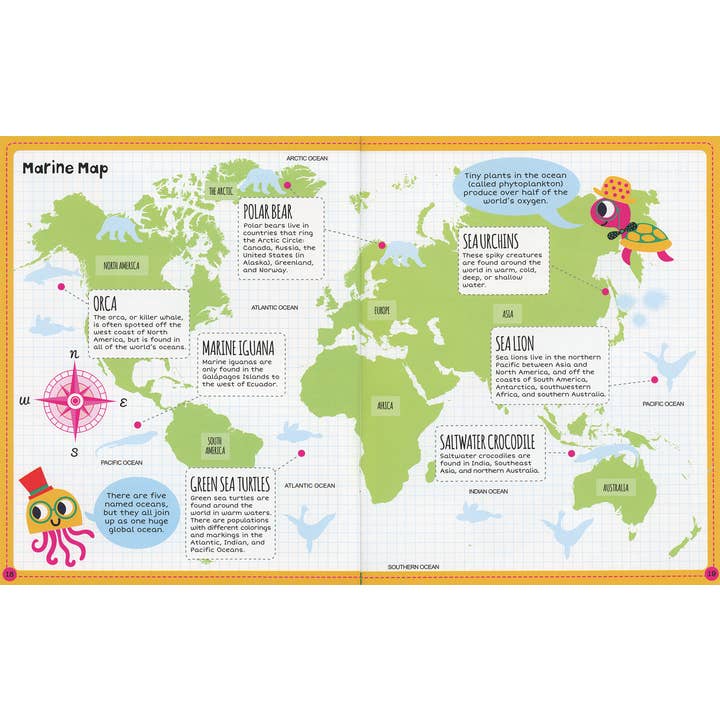 EDC Publishing - Vente Autocollant - Enfant et bébé - Faits sur les autocollants océaniques3