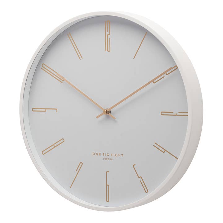 One Six Eight London - Wholesale Wall Clock - Maya 30cm White Silent Wall Clock