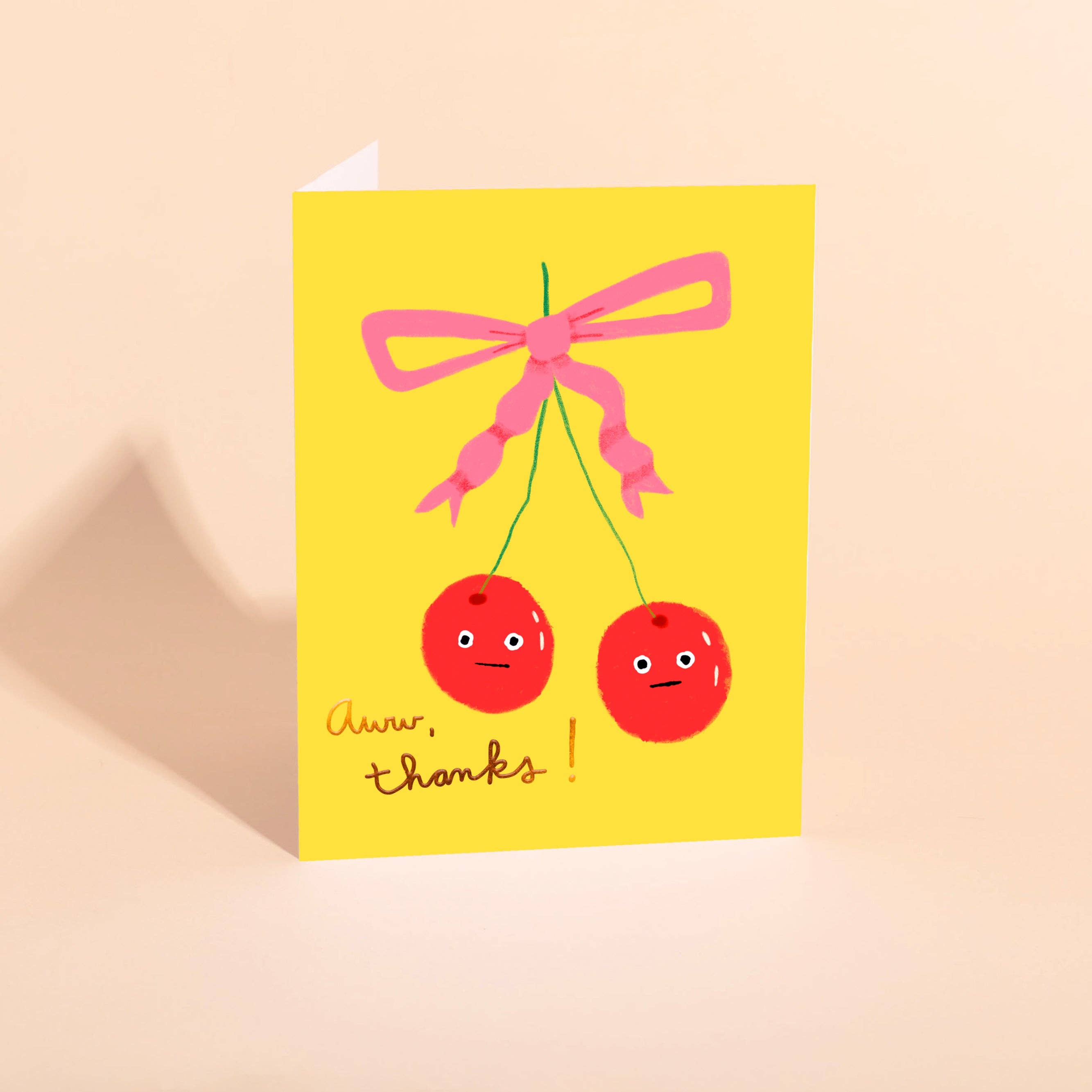 Carolyn Suzuki - Wholesale Thank you card - SWEET CHERRIES - Thank You Card
