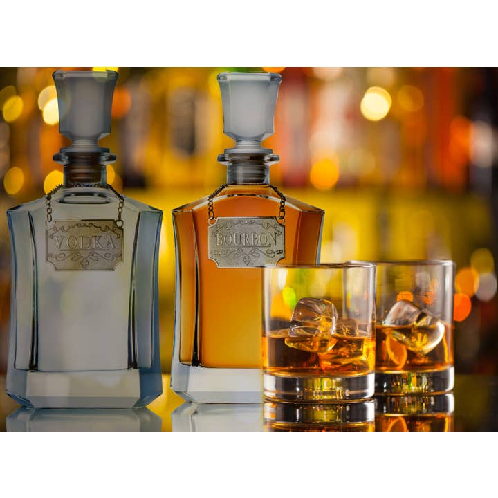 Bezrat - Wholesale Karaf - Whiskey karaf met labeltags - Glazen luchtdichte stop3