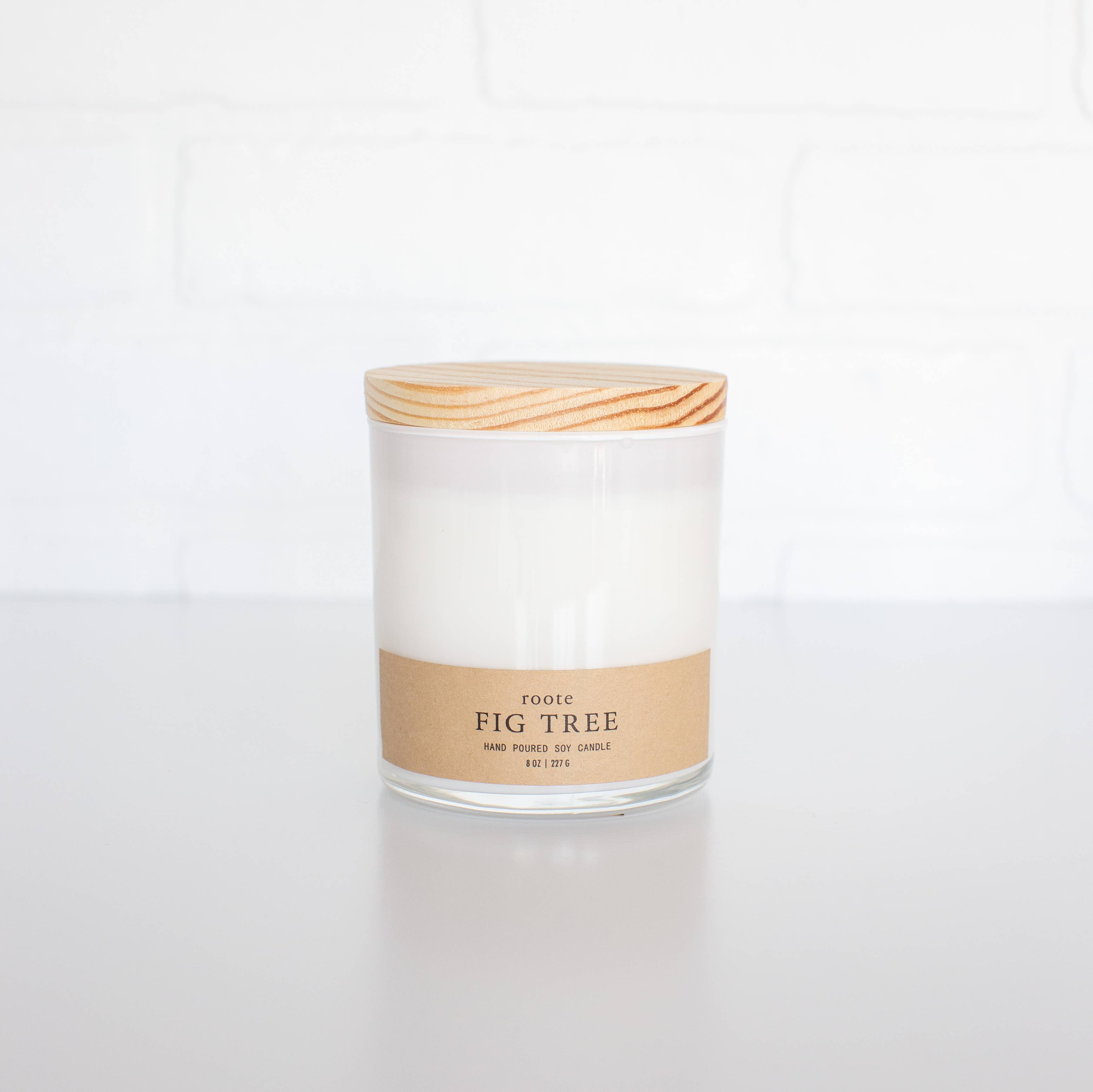 roote - Vendita all'ingrosso Candela in vasetto - Apothecary - Candela di soia profumata al fico, in vetro bianco1