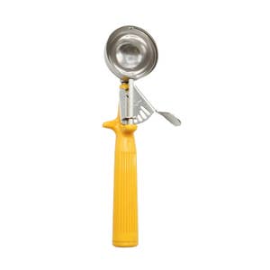 Zulay Kitchen Stainless Steel Ice Cream Scoop with Rubber Grip - Yellow