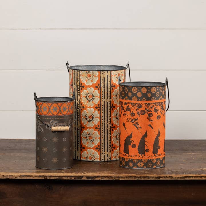 Ragon House - Wholesale Bucket/pail - SET/ 3 SPELLBOUNDING METAL BUCKETS1