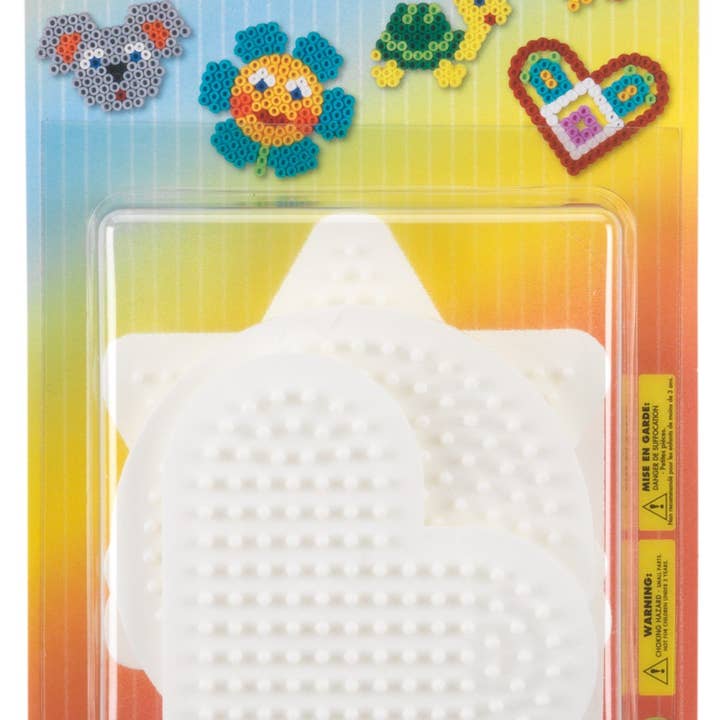 Hama Beads USA - Wholesale DIY Craft Kit - Kids - Small Round, Hexagon, Heart, Star & Square 5-Pack Pegboards