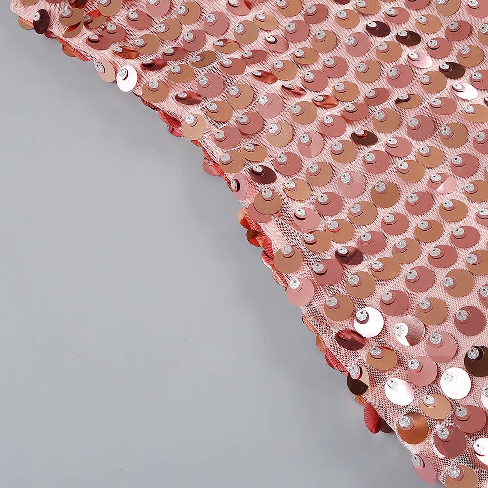 Pink DR0176 Sequin Splendor: Chic Party Slit Dress for wholesale on Faire5