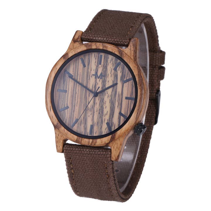 Mio Marino – wholesale Wrist watch – Men's – Webbed Brolly Wooden Wrist Watch
