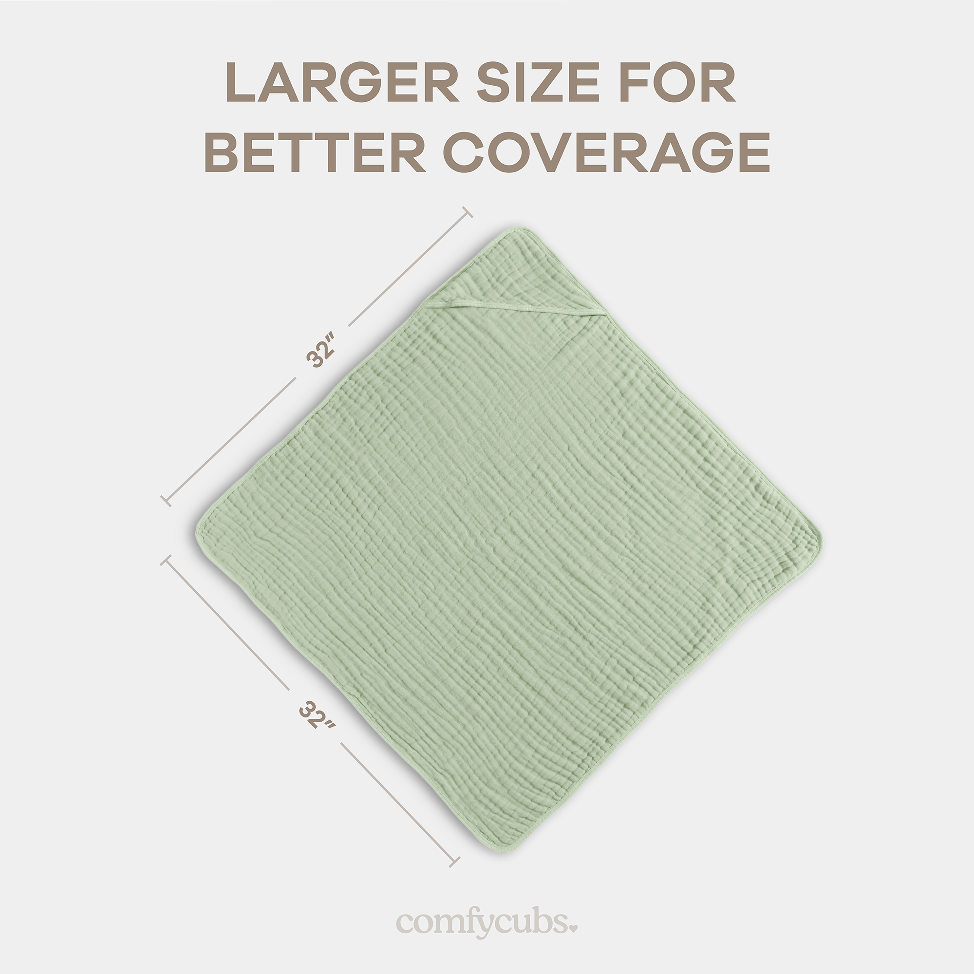 Comfy Cubs - Vendita all'ingrosso Asciugamano con cappuccio - Bambini e neonati - Asciugamano con cappuccio per neonati, 6 strati 100% cotone mussola di Comfy Cubs90