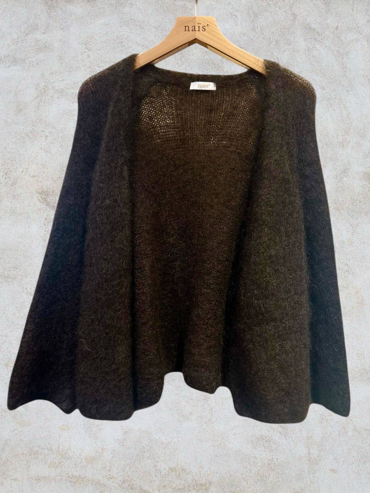 NAÏS PARIS - Venta al por mayor Cárdigan - Mujer - Cárdigan suelto de longitud media en 80 % kid mohair13