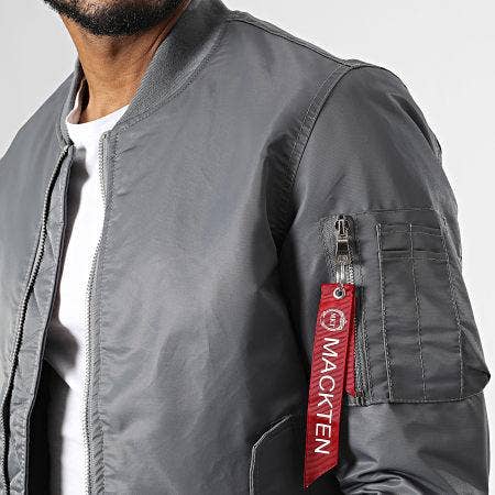MACKTEN - Wholesale Bomber Jacket - Men's - Men's grey bomber jacket2