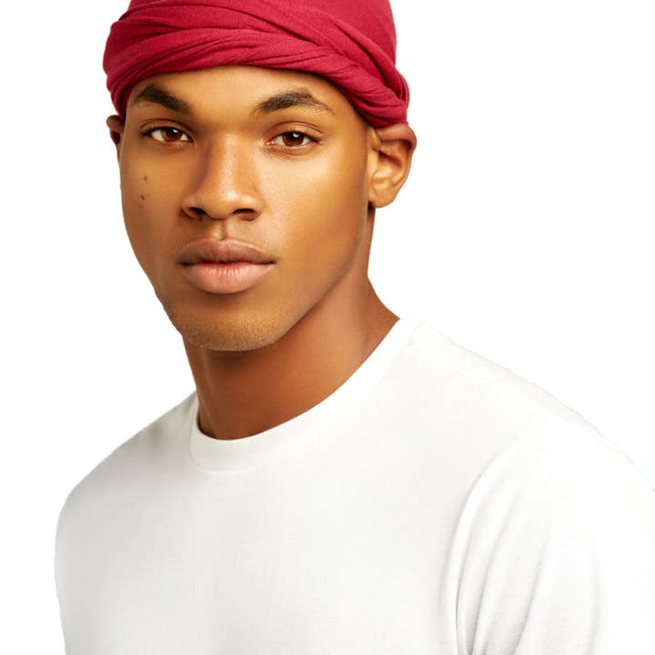 You Go Natural – wholesale Turban – Women's – Men's Wine Halo T-Shirt Turban1