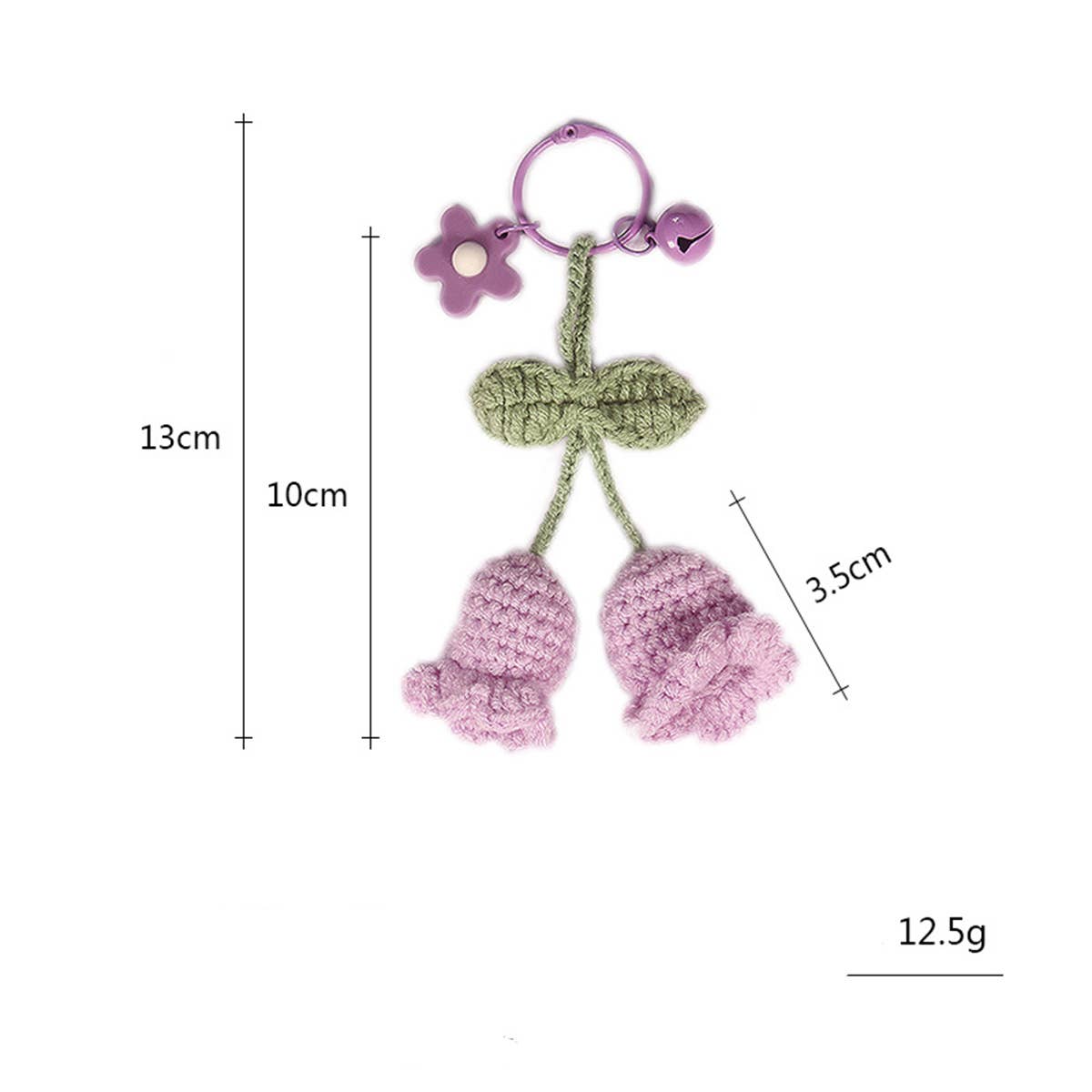 ACCITY - Wholesale Keychain - Women's - HAND-WOVEN LILY OF THE VALLEY FLOWER PENDANTS_CWASC08375