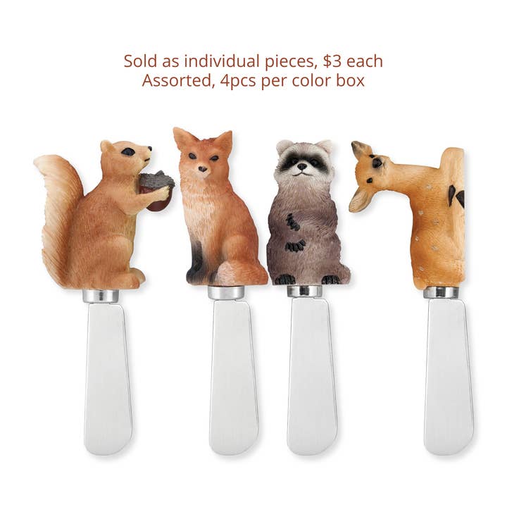 Supreme Housewares - Wholesale Cheese Spreader - Woodland Animals Polyresin Cheese Spreader