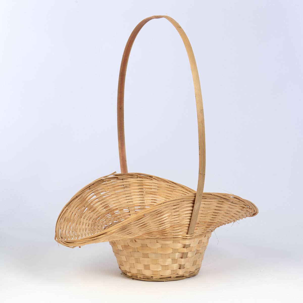 Willow Group - Wholesale Hanging Planter - Round Bamboo Princess Basket w/ Over Handle & PVC4