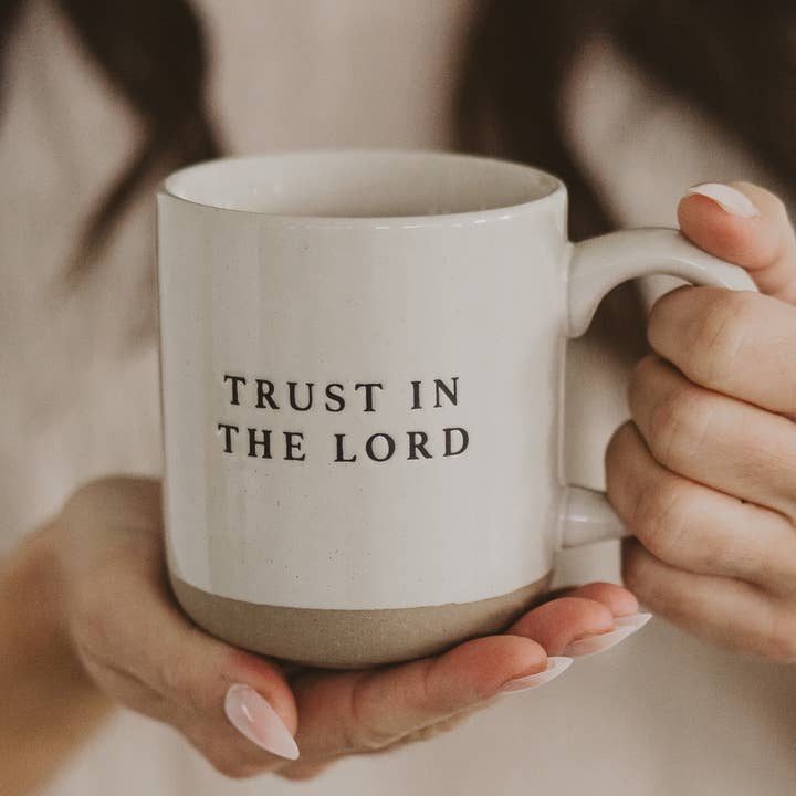 Sweet Water Decor - Wholesale Coffee mug - Trust In The Lord Stoneware Coffee Mug - Home Decor2