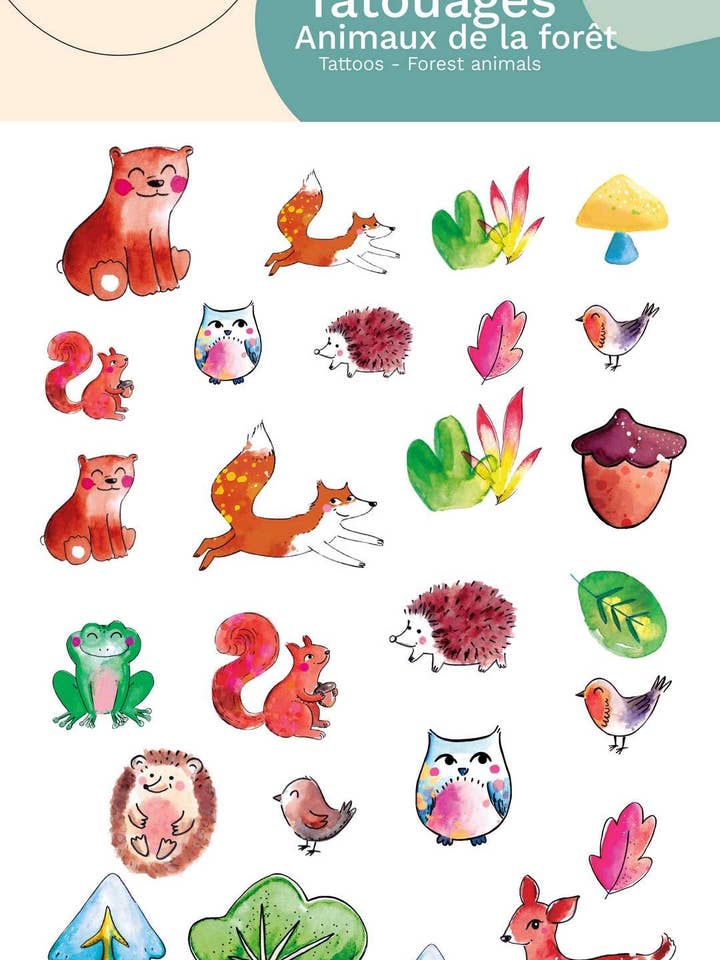 C&L Tatouages - Animaux De La Forêt pour la vente par P'tit Clown