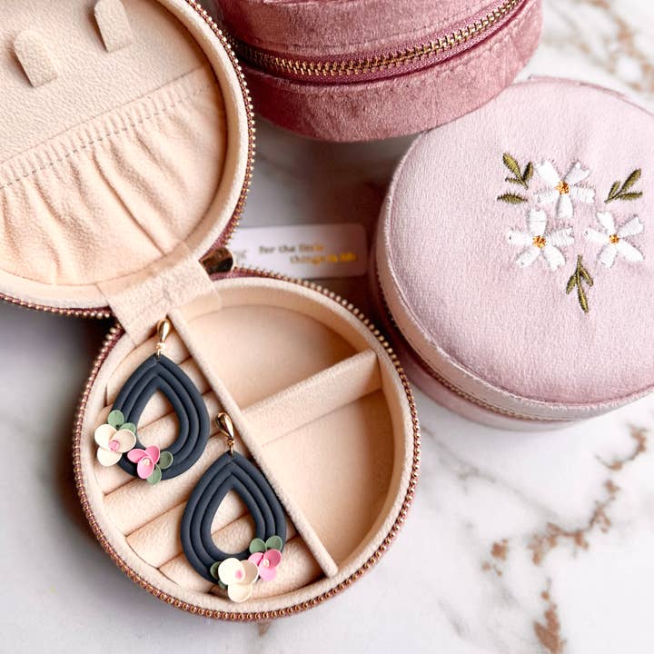 Cascade Designs - Wholesale Dangle Earrings - The Penelope | Floral Drop Clay Earrings2