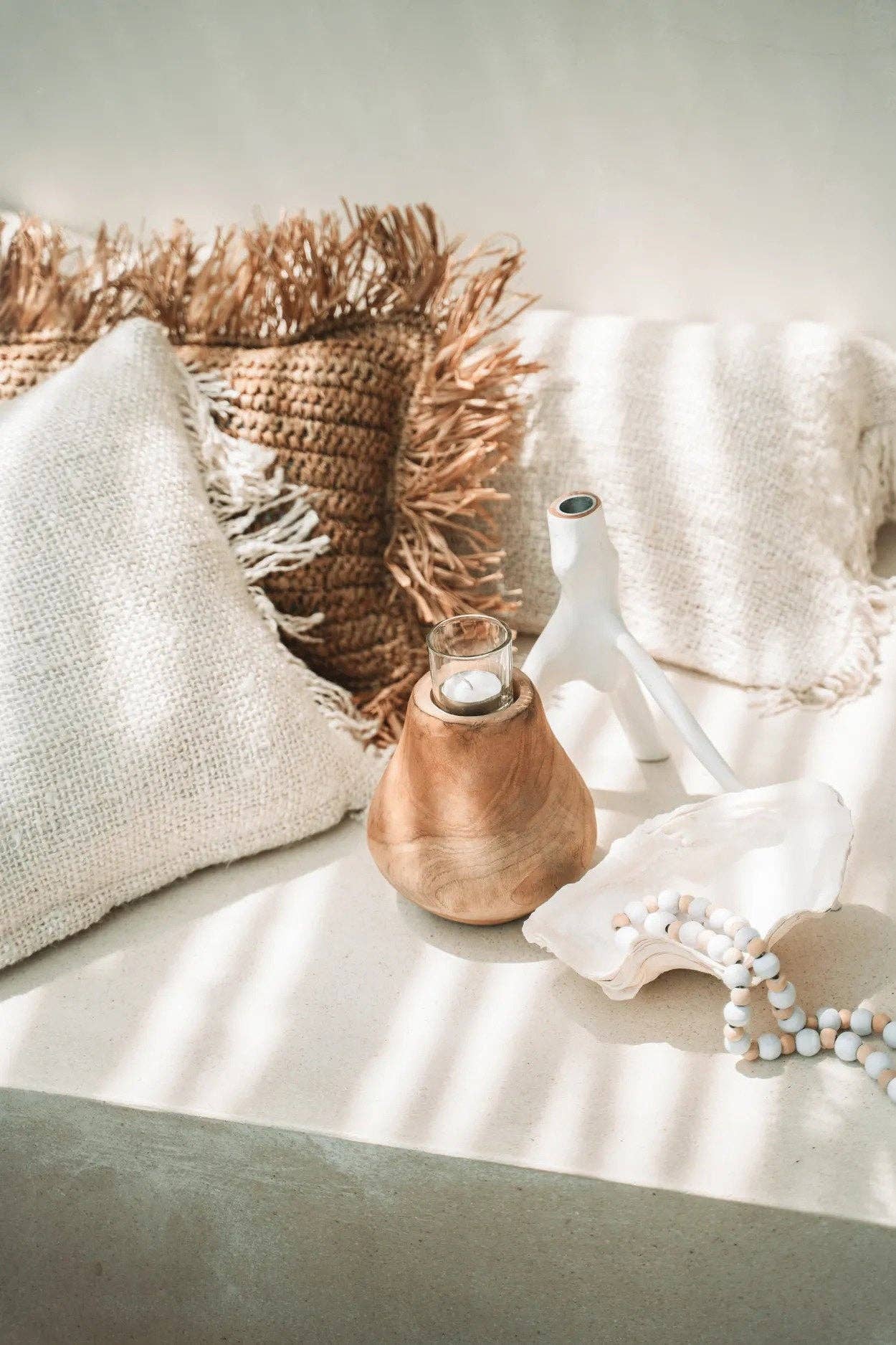 Bazar Bizar Living - Wholesale Candle Holder - The Triple Twig Candle Holder - White5