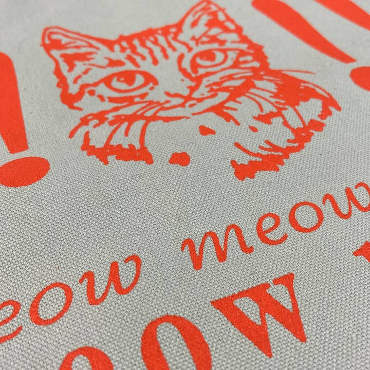 Rx Letterpress - Wholesale Tote Bag - Unisex - Meow Meow Meow | Cat Lover Gift | Absurd Kitty Canvas Tote1