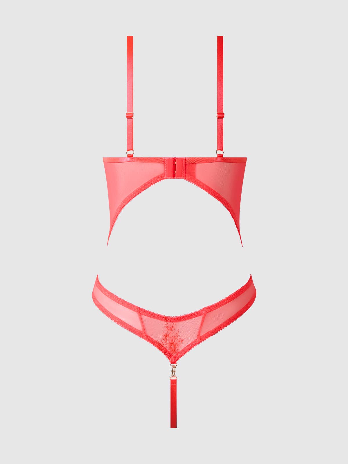 House of Desire - Vendita all'ingrosso Body intimo - Donna - Body senza ferretto Eden ricamato in pizzo floreale e raso15