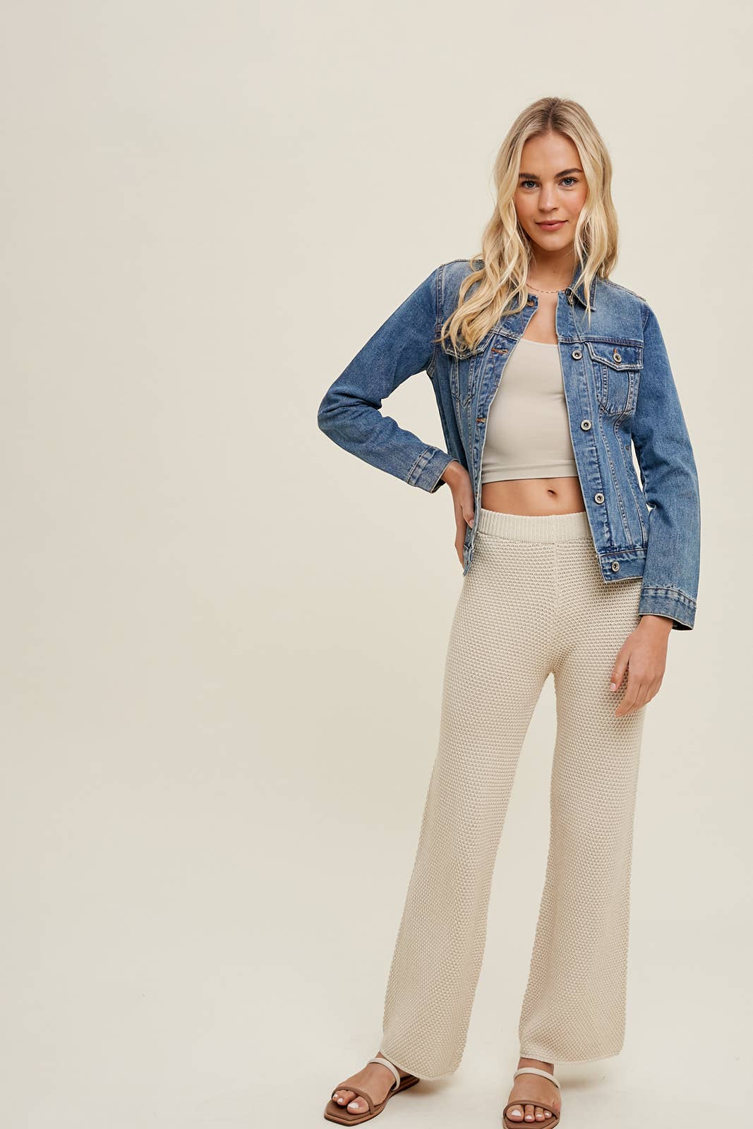 Wishlist Apparel - Wholesale Pants - Women's - TEXTURED SWEATER PANTS / WL22-7514B7