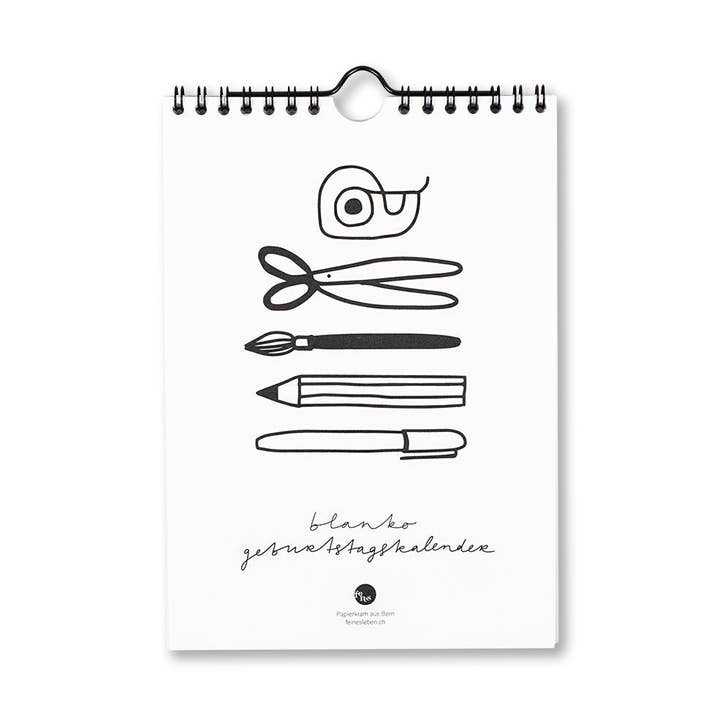 Calendário de aniversários em branco Sunny por atacado de feines