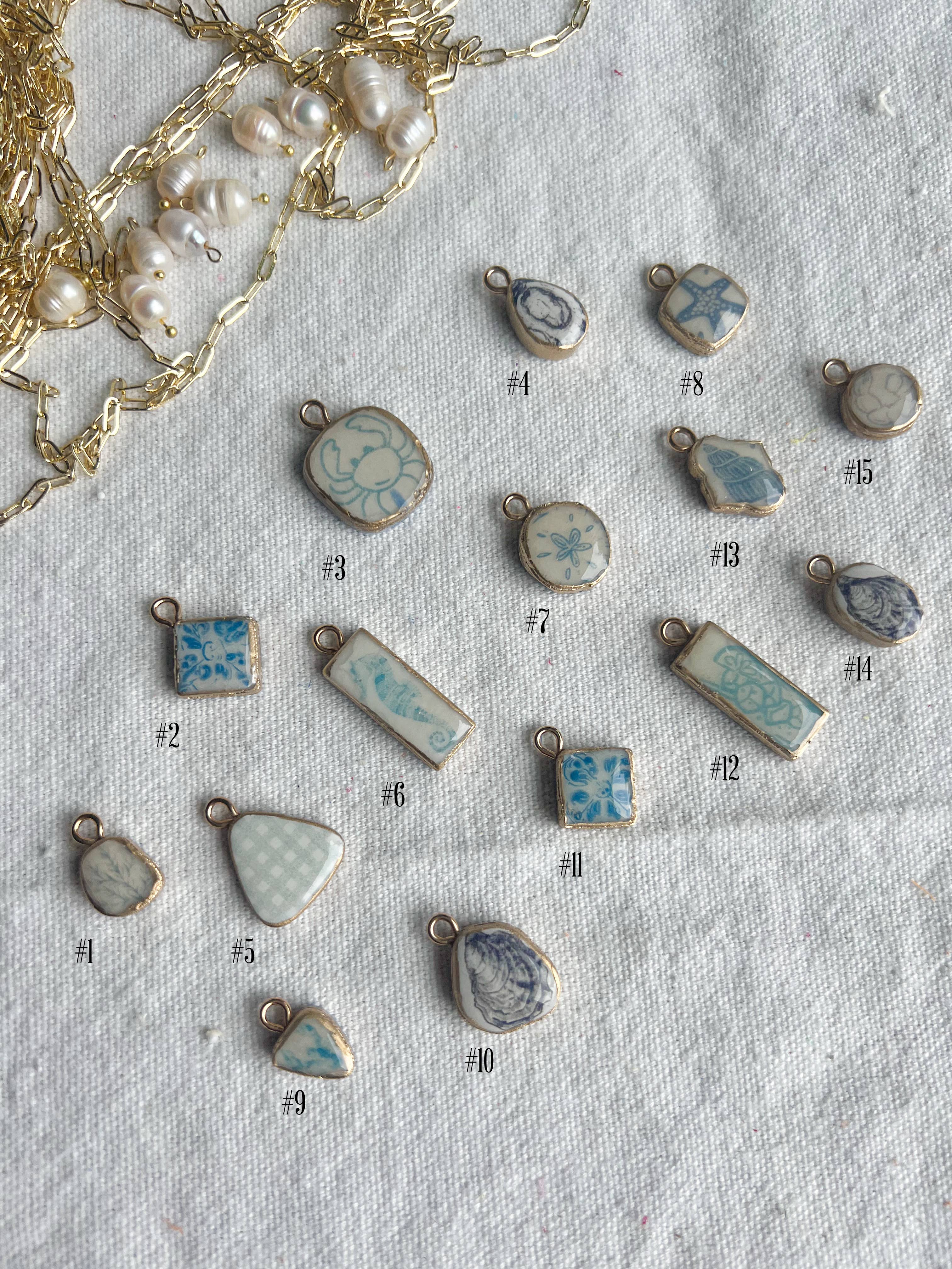 Morning Dew Designs - Vente Breloques/médailles personnalisées - Papiers de transfert à thème nautique conçus pour des breloques en argile polymère2