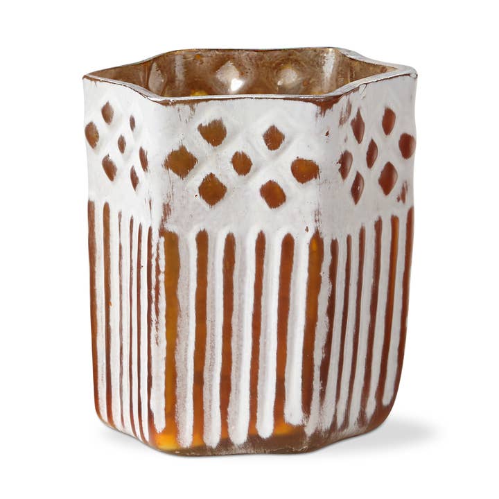 Clara Tealight Holder Gold Glass Christmas for wholesale by tag