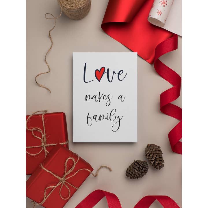 Paperleaf Studios - Wholesale Baby Card - Adoption Card: 'Love Makes A Family'1