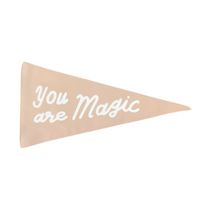 Fanion en toile You are Magic - Taupe pour la vente par Imani + Kids by Imani Collective